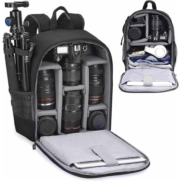 Waterproof Camera Backpack for DSLR, Mirrorless - Compatible with Sony, Canon - Picture 1 of 7